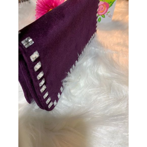 Victoria Secret Women’s Shoulder Velvet Bag Purple - Picture 4 of 6
